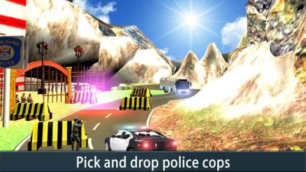 Police Bus Uphill Drive Simulator game screenshot 1