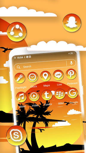 Beautiful Sunset  Launcher Theme screenshot 3