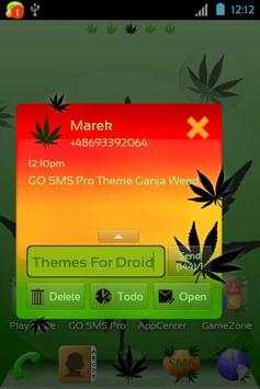 Theme Weed Ganja for GO SMS 3 تصوير الشاشة