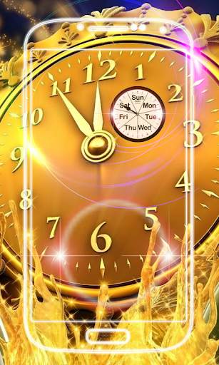 Gold Clock Live Wallpaper screenshot 3