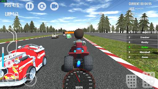Paw Racing Car Patrol Race screenshot 1