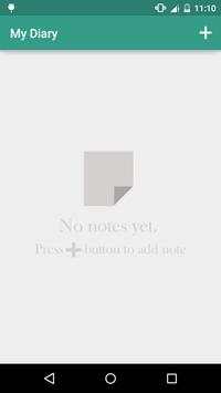 My Diary Android Application screenshot 1