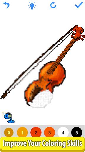 Musical Instruments Pixel Art - Color by Number screenshot 5