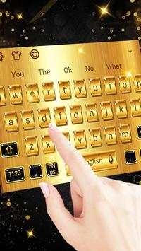 Gold Luxury Metal Keyboard Theme screenshot 2