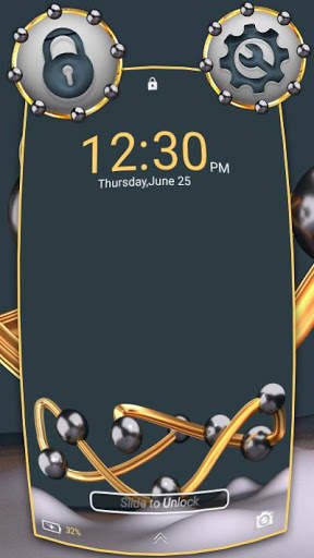 3D Metallic Ball Launcher Theme screenshot 4