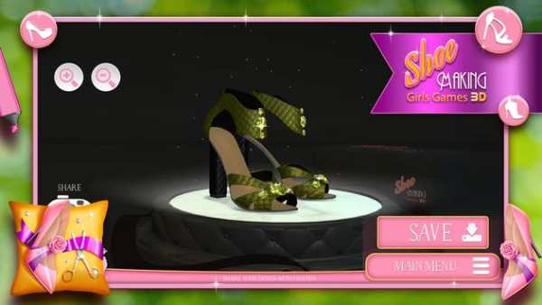 Shoe Making Girls Games 3D screenshot 3