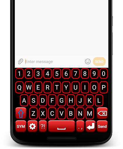Red Neon Keyboard स्क्रीनशॉट 2