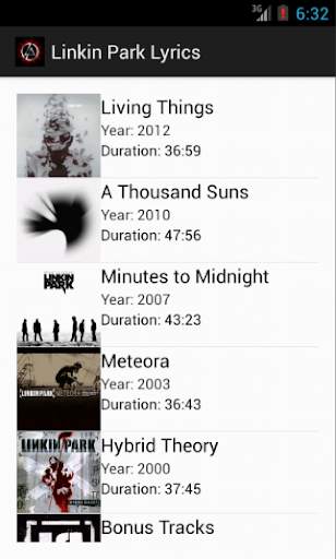 Linkin Park Lyrics 1 تصوير الشاشة
