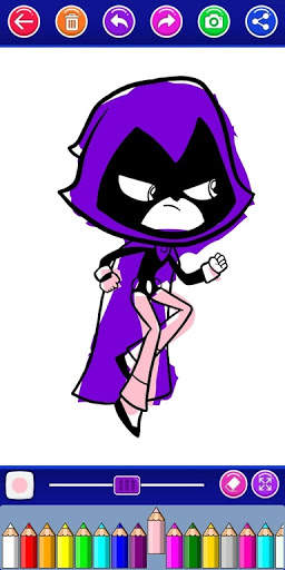 Teen the titans coloring go cartoon game screenshot 4