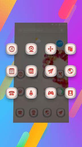 Red romantic love flower -APUS Launcher theme screenshot 3
