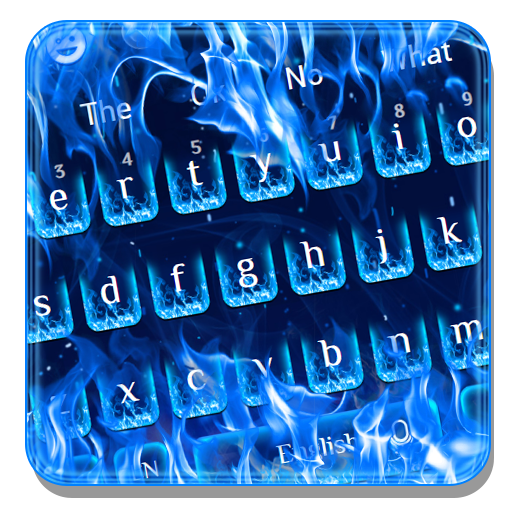 Blue Fire Flame Keyboard Theme icon