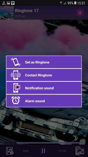 Drift car - RINGTONES and WALLPAPERS screenshot 2