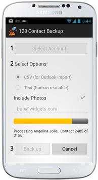 123 Contact Backup screenshot 1