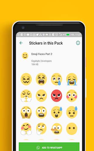 Emoji WAStickers - Face Mood WhatsApp Stickers app screenshot 4