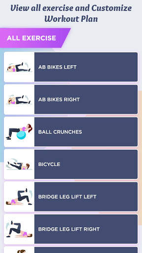 30 Days Lose Weight Workout for Flat Stomach screenshot 8