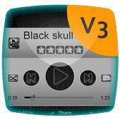 Black skull Music Player Theme 2.0 Fawn