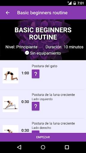 Yoga en casa - Videos y rutinas gratis en español screenshot 3