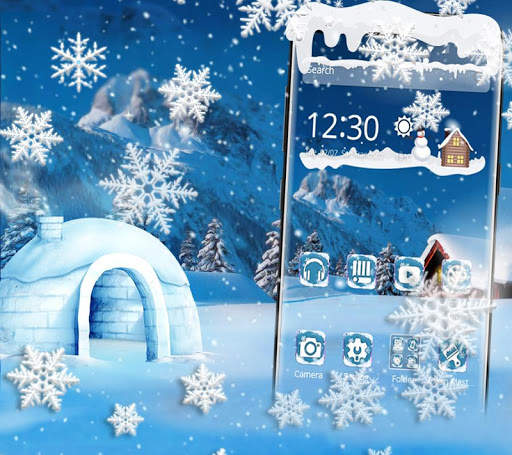 Cool Snow Flake Theme❄️☃️ screenshot 2