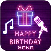 Birthday Song  with Name logo