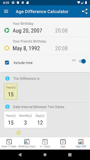 Date Calculator 8 تصوير الشاشة