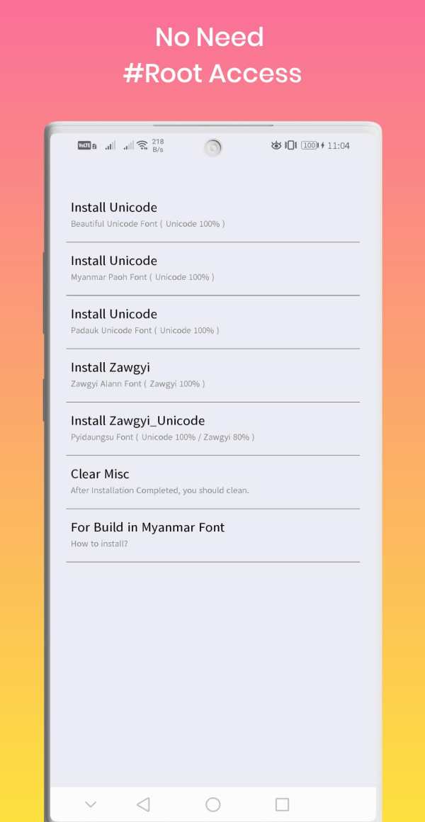 Unicode ⇄ Zawgyi screenshot 2