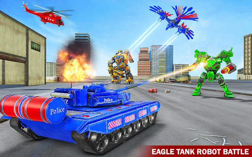 Tank Robot Game 2020 – Police Eagle Robot Car Game screenshot 1