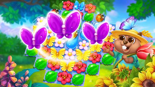 Butterfly Flower Free Match स्क्रीनशॉट 1