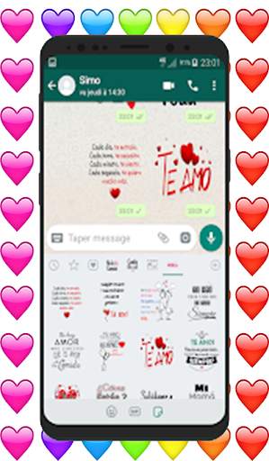 Stickers romanticos y frases de amor para WhatsApp screenshot 2