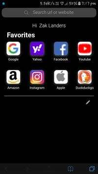 iOS Browser screenshot 1