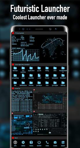 Futuristic Launcher-Iris Theme screenshot 4