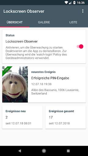 Lockscreen Observer screenshot 1