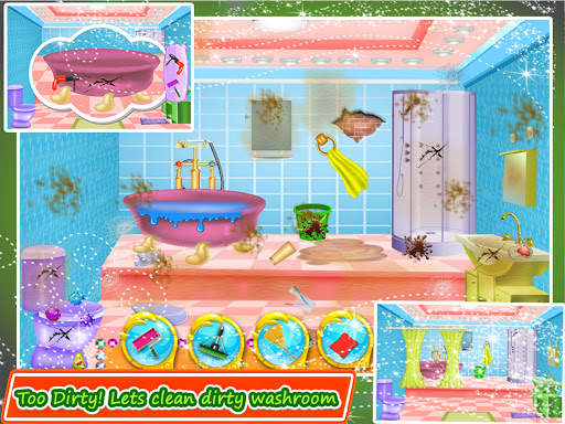 Doll House Clean House Cleanup Girls Games screenshot 3