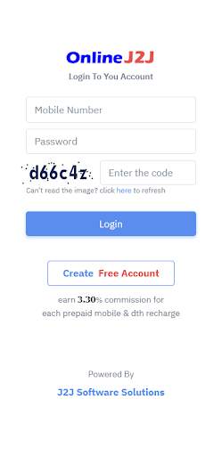 OnlineJ2J : Retailer App Mobile/DTH Recharge & etc screenshot 1