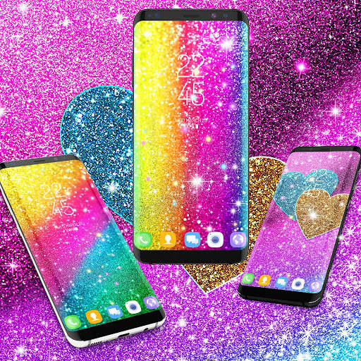Multi color glitter wallpaper screenshot 3