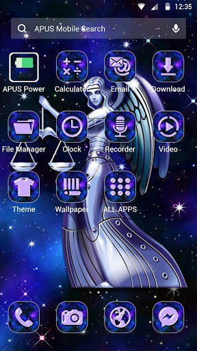 Blue Shine Libra APUS Launcher theme screenshot 2