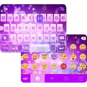 Violet Emoji Keyboard Theme 2.0