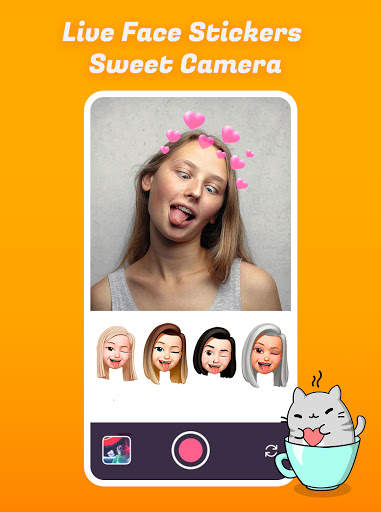 Live Face Stickers Sweet Camera screenshot 8