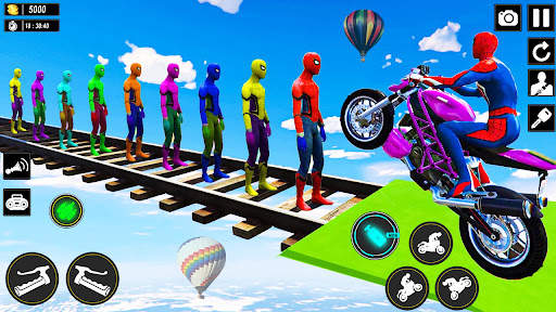 Superhero Tricky Bike Stunt 3D screenshot 4