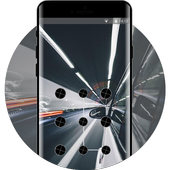 Lock theme for speed racing car wallpaper icon