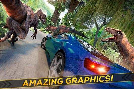 Jurassic Car - Dinosaur Race screenshot 2