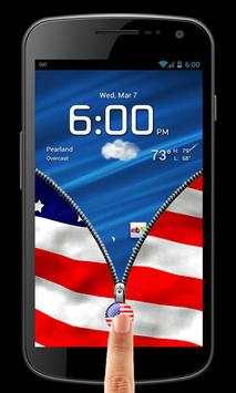 US Flag Zipper Lock Free screenshot 4