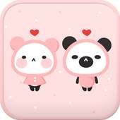 Pink Love go launcher theme icon