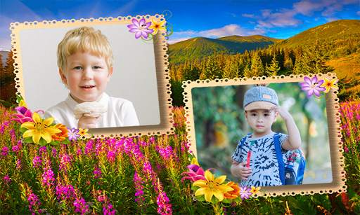 Beautiful Garden Dual Photo Frame Application screenshot 3