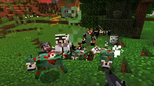 Zombie mod in mcpe world screenshot 4
