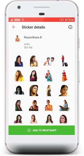 Nayanthara Stickers 4 WhatsApp screenshot 5