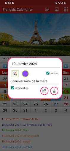 Français Calendrier 2024 screenshot 3