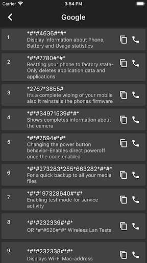 Kode Rahasia HP screenshot 3