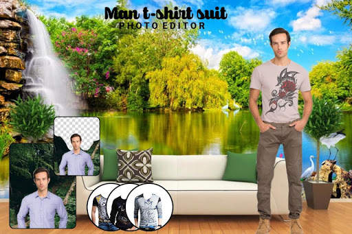 Man T-Shirt Suit Photo Editor screenshot 2