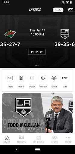 LA Kings Mobile App screenshot 1