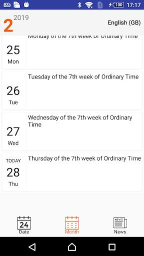 Roman Catholic Calendar screenshot 2